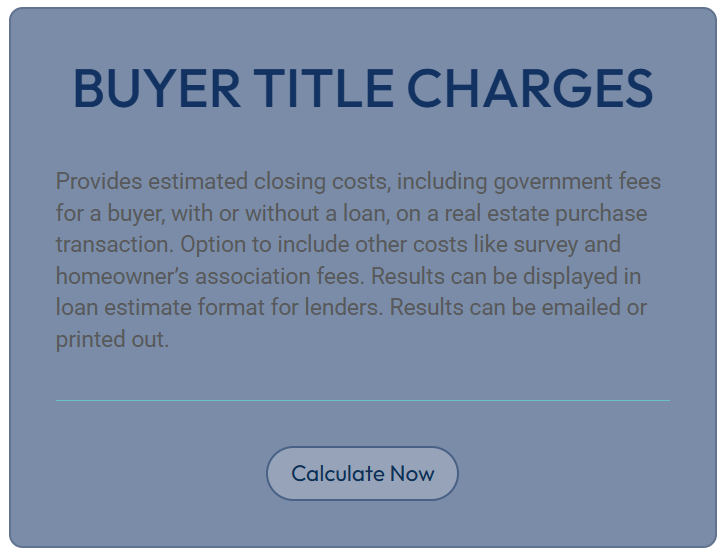 Buyer Title Charges
